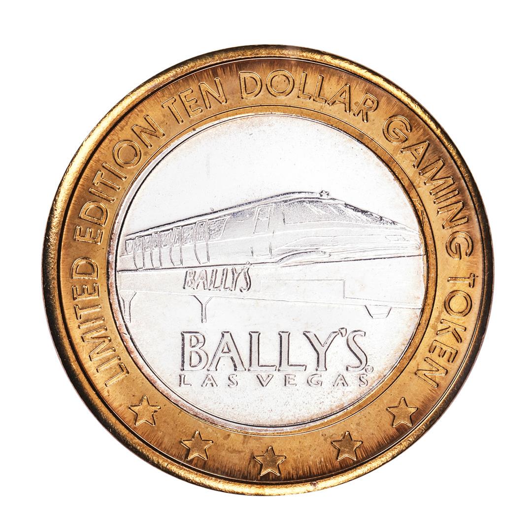 .999 Silver Bally's Las Vegas, Nevada $10 Casino: One .999 Silver Ballys Las Vegas, Nevada $10 Casino Limited Edition Gaming Token.
