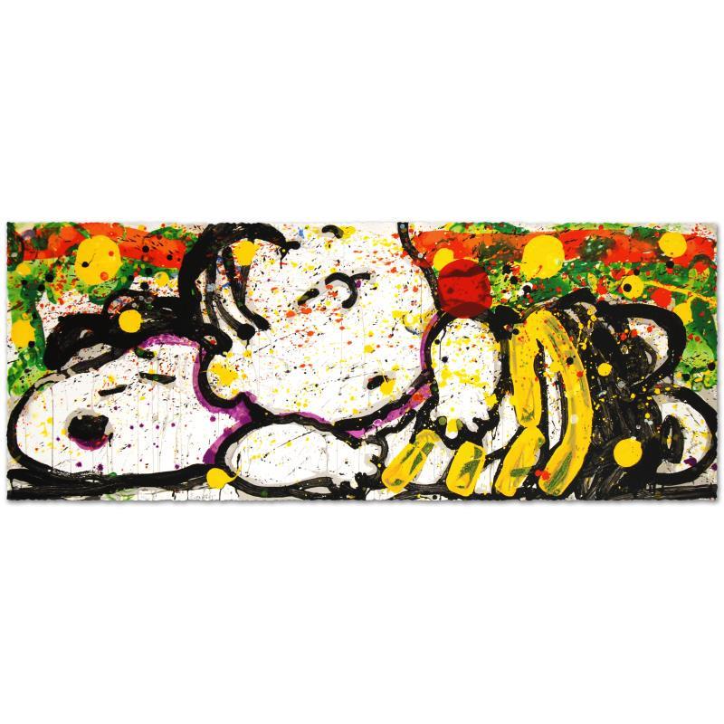 Tom Everhart "Snooze Alarm Boogie 7:15Am" Limited: "Snooze Alarm Boogie, 7:15 AM" is a limited edition hand pulled original lithograph on museum quality deckle-edge paper, numbered and hand signed by Tom Everhart. This is one of the final Everhart edi