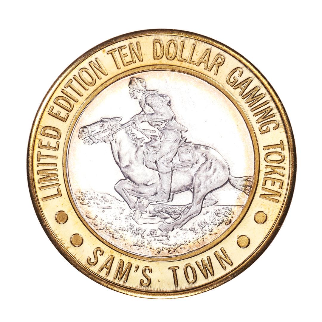 .999 Silver Sam Boyd's Sam's Town $10 Casino Gaming: One .999 Silver Sam Boyd's Sam's Town $10 Casino Gaming Token Limited Edition.