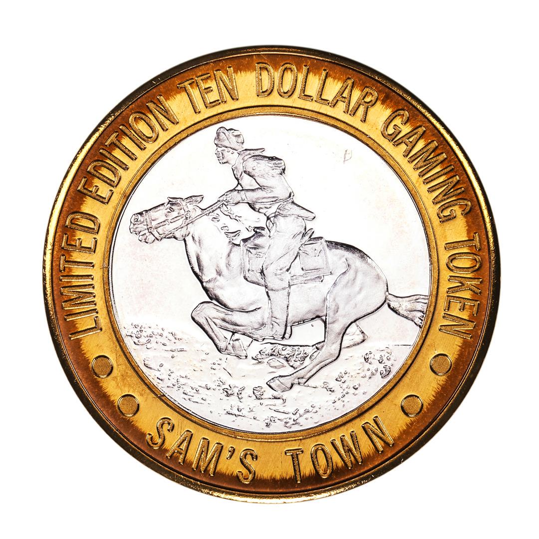 .999 Silver Sam Boyd's Sam's Town Las Vegas $10 Casino: One .999 Silver Sam Boyd's Sam's Town Las Vegas $10 Casino Gaming Token Limited Edition.