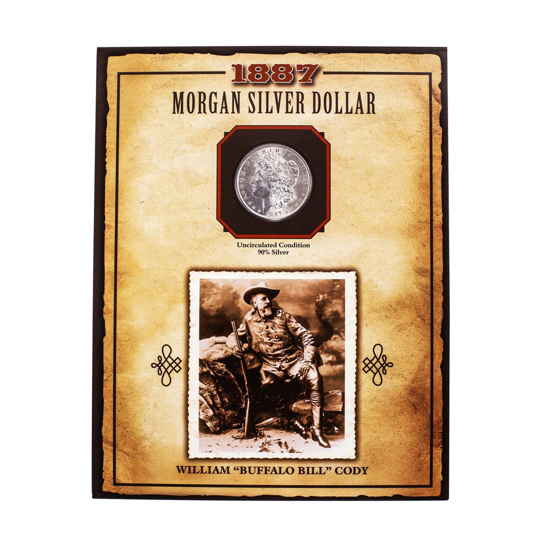 1887 $1 Morgan Silver Dollar Coin William Buffalo Bill: One 1887 $1 Morgan Silver Dollar Coin William Buffalo Bill Cody Legends of the Wild West.