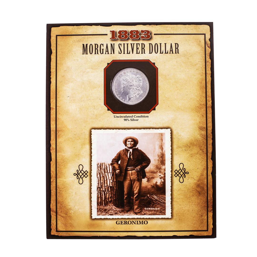 1883 $1 Morgan Silver Dollar Coin Geronimo Legends of: One 1883 $1 Morgan Silver Dollar Coin Geronimo Legends of the Wild West.