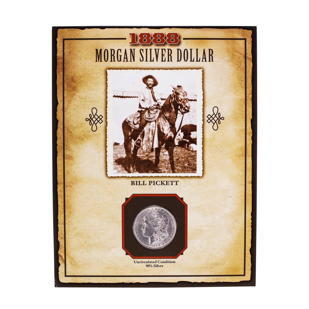1888 $1 Morgan Silver Dollar Coin Bill Pickett Legends: One 1888 $1 Morgan Silver Dollar Coin Bill Pickett Legends of the Wild West.