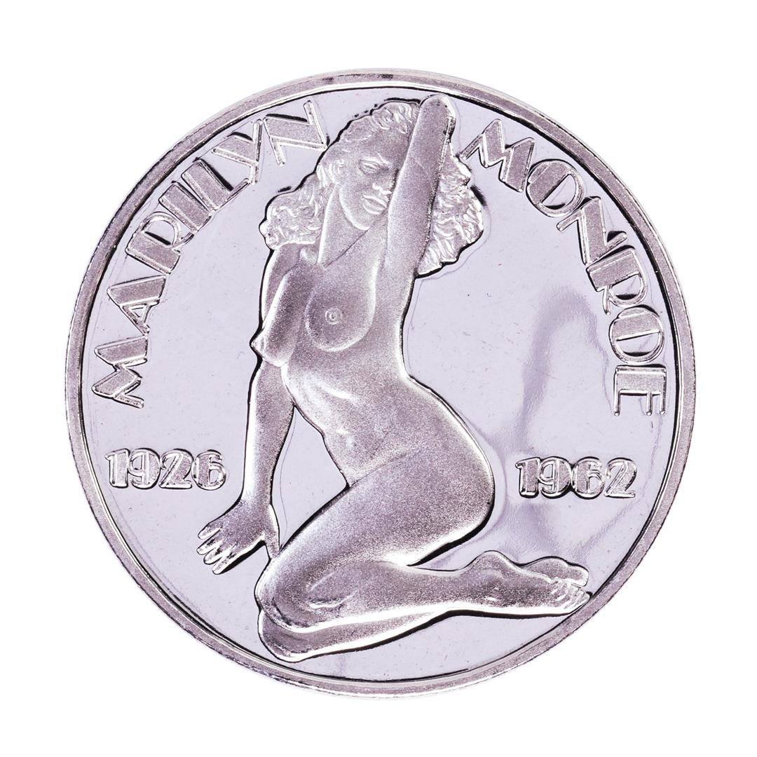 1926-1962 Marilyn Monroe Proof 1oz .999 Fine Silver: One 1926-1962 Marilyn Monroe Proof 1oz .999 Fine Silver Round.