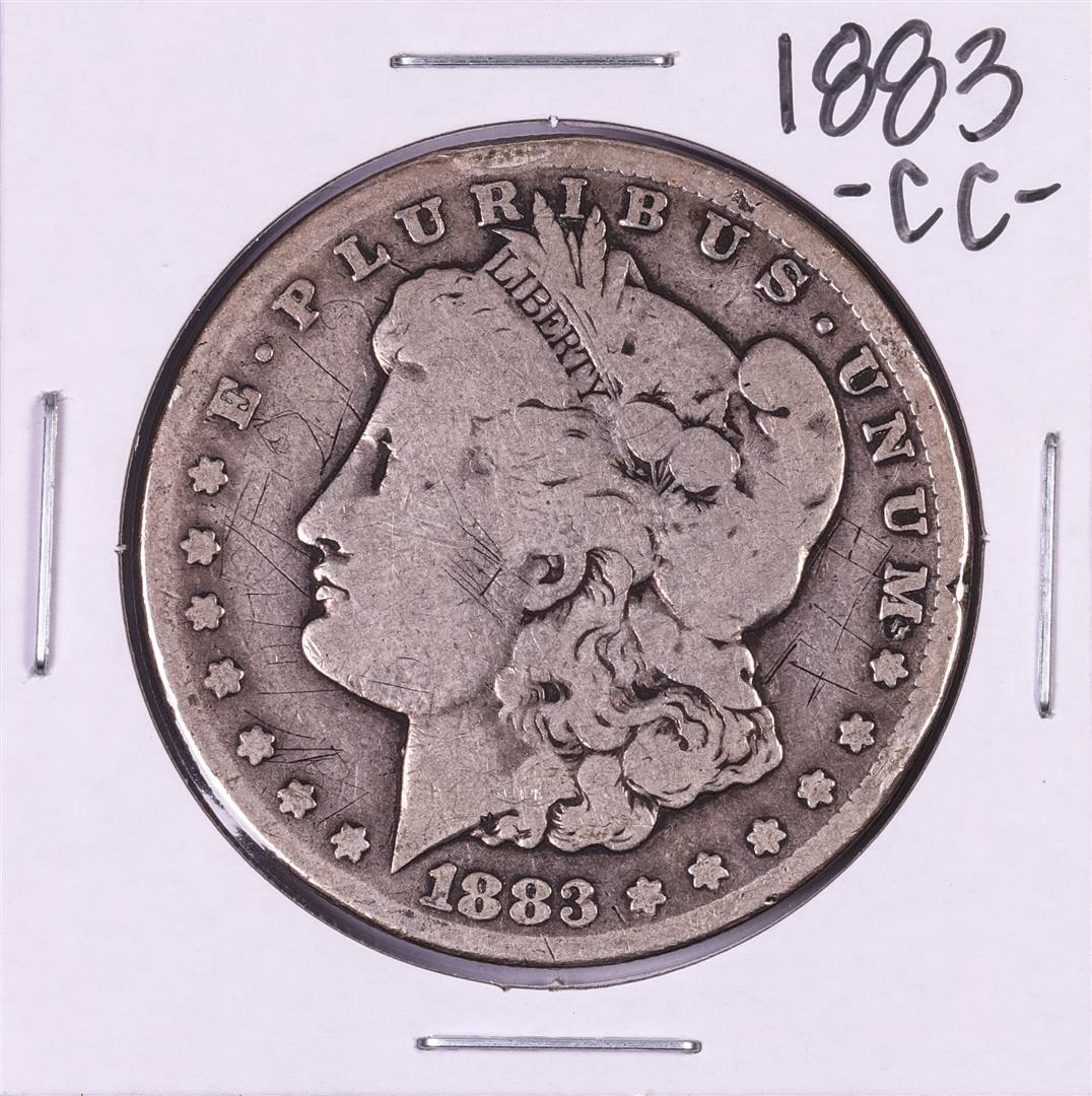 1883-CC $1 Morgan Silver Dollar Coin: One 1883-CC $1 Morgan Silver Dollar Coin.