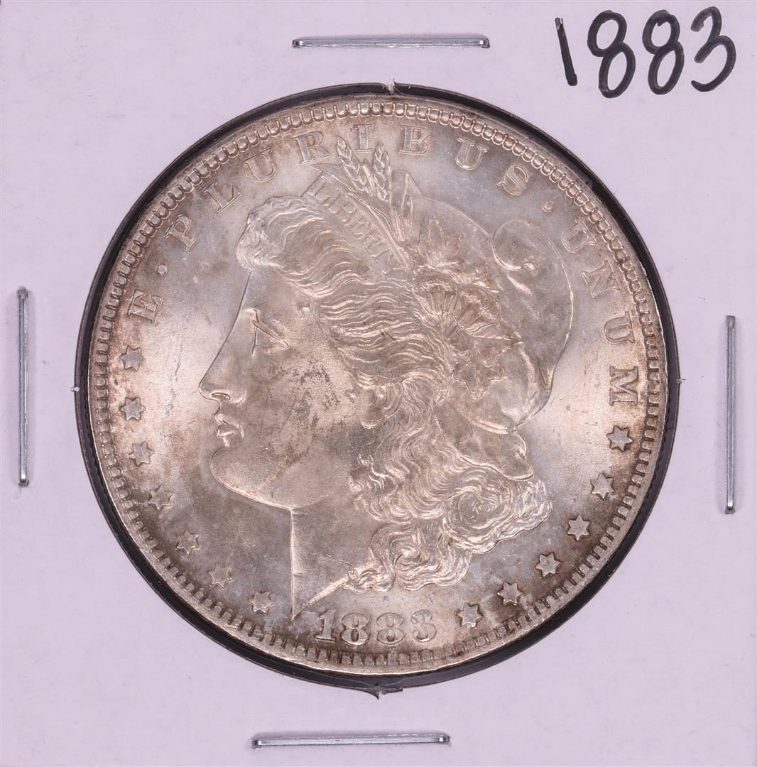 1883 $1 Morgan Silver Dollar Coin Nice Toning: One 1883 $1 Morgan Silver Dollar Coin Nice Toning.
