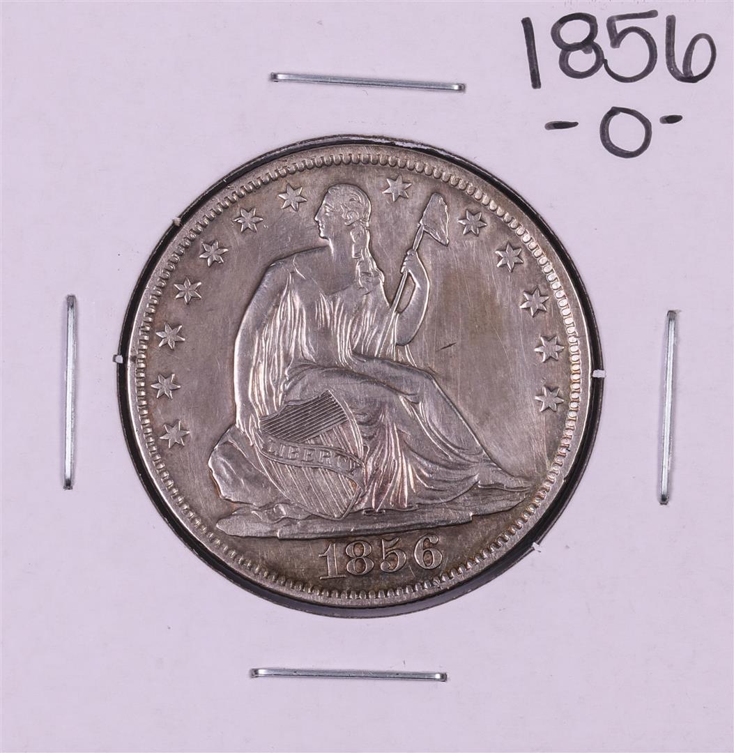 1856-O Seated Liberty Half Dollar Coin: One 1856-O Seated Liberty Half Dollar Coin.