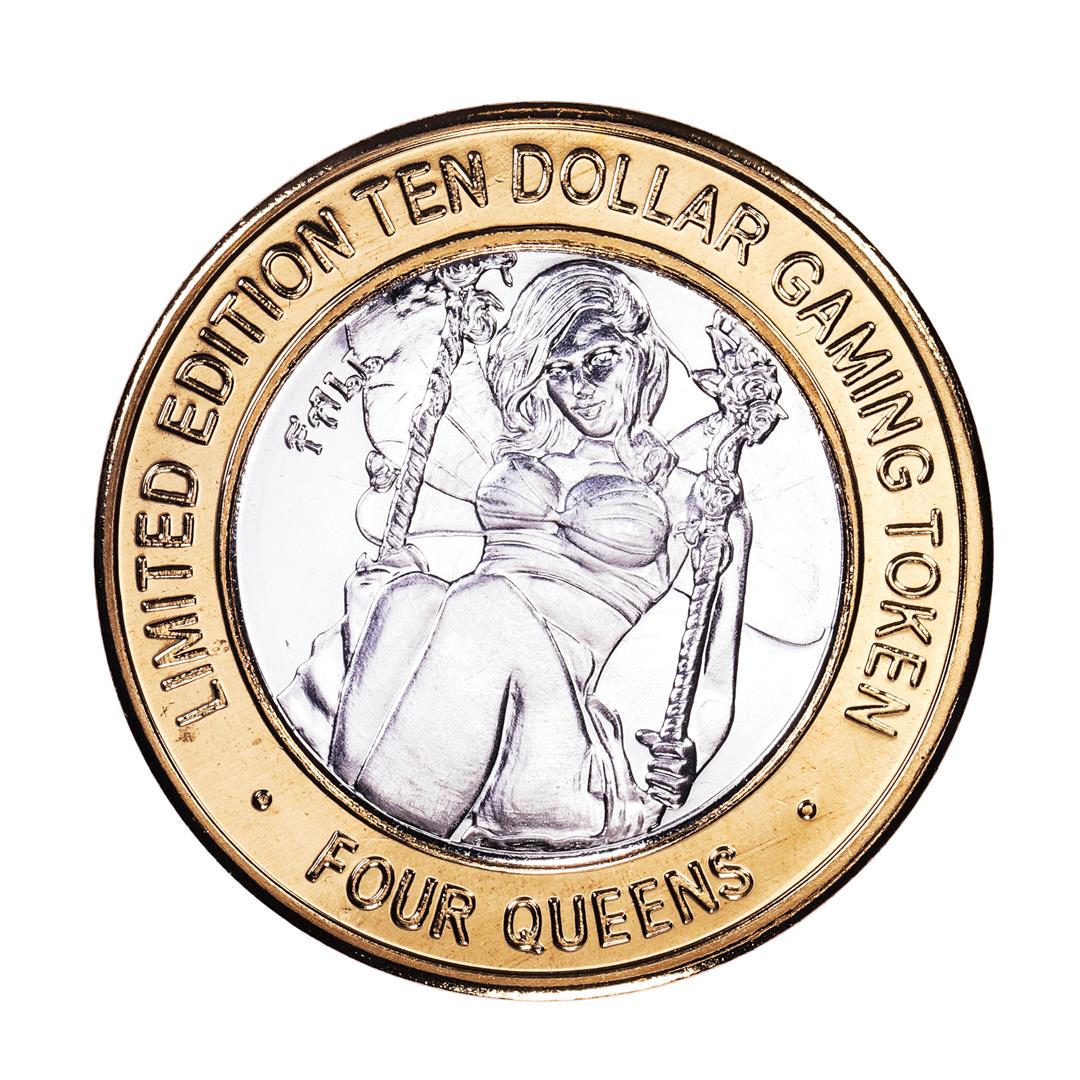 .999 Fine Silver Four Queens Casino Las Vegas $10: One .999 Fine Silver Four Queens Casino Las Vegas $10 Limited Edition Gaming Token.