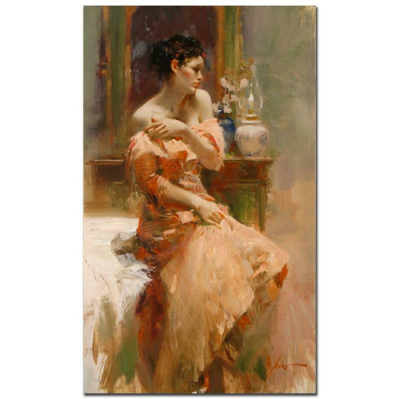 Pino (1939-2010) "Silk Taffeta" Limited Edition Giclee: "Silk Taffeta" is a limited edition giclee on stretched canvas that has been hand-embellished by Pino himself, AP Numbered and Hand signed by Pino (1939-2010). Includes Certificate of Authenticity. Me