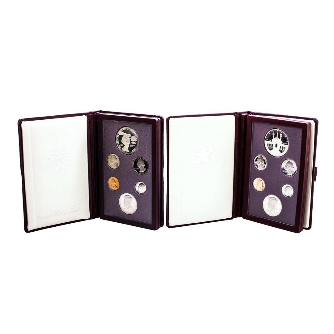 Lot of 1983-S & 1984-S United States Prestige Olympic: One Lot of 1983-S & 1984-S United States Prestige Olympic Proof Silver Coin Sets.