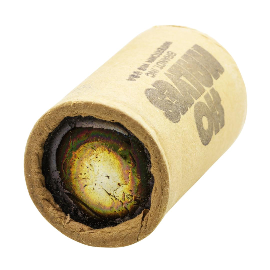 Roll of (20) Brilliant Uncirculated 1957-D Franklin: One Roll of (20) Brilliant Uncirculated 1957-D Franklin Half Dollar Coins Nice Toning.