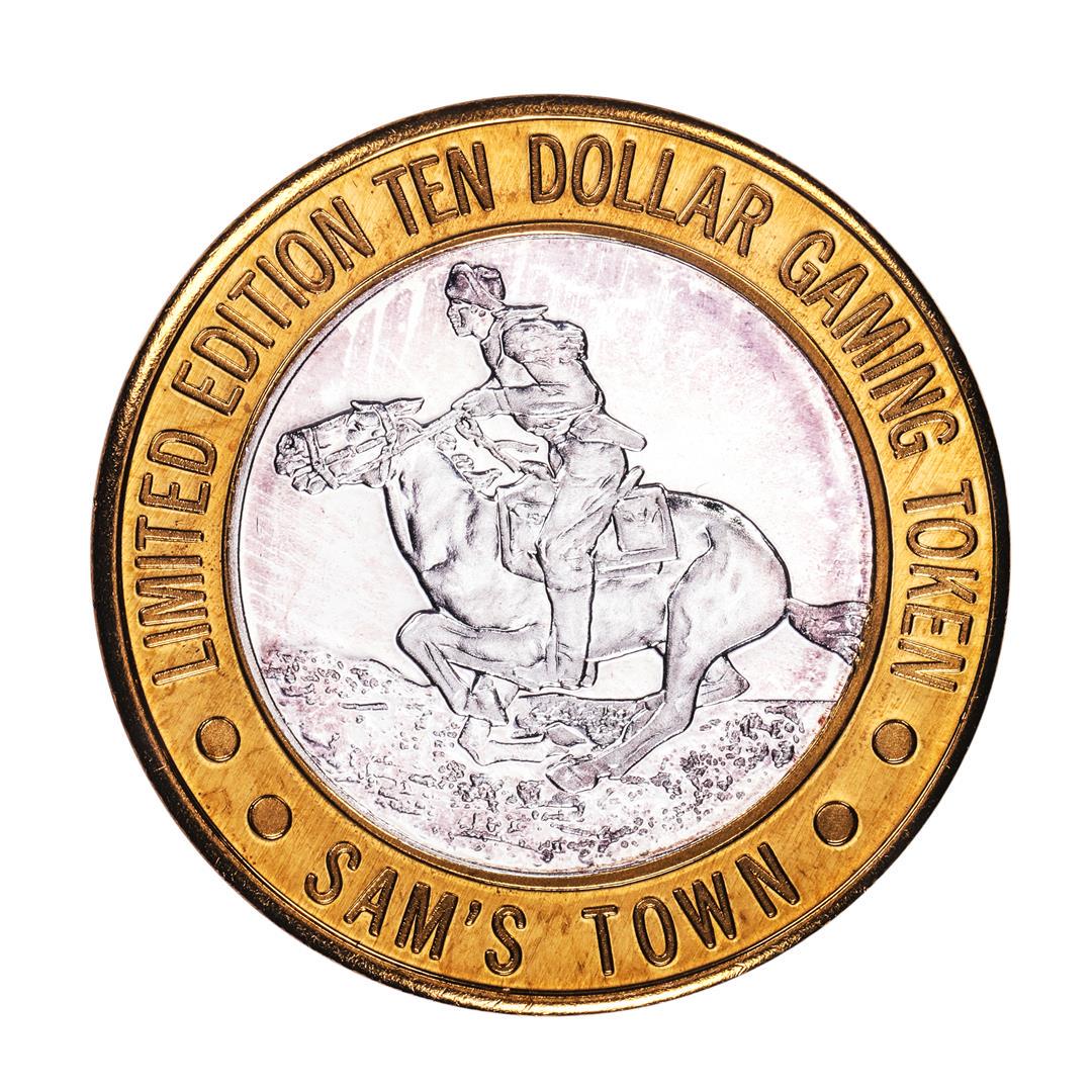 .999 Silver Sam's Town Las Vegas, NV $10 Casino Limited: One .999 Silver Sam's Town Las Vegas, NV $10 Casino Limited Edition Gaming Token.