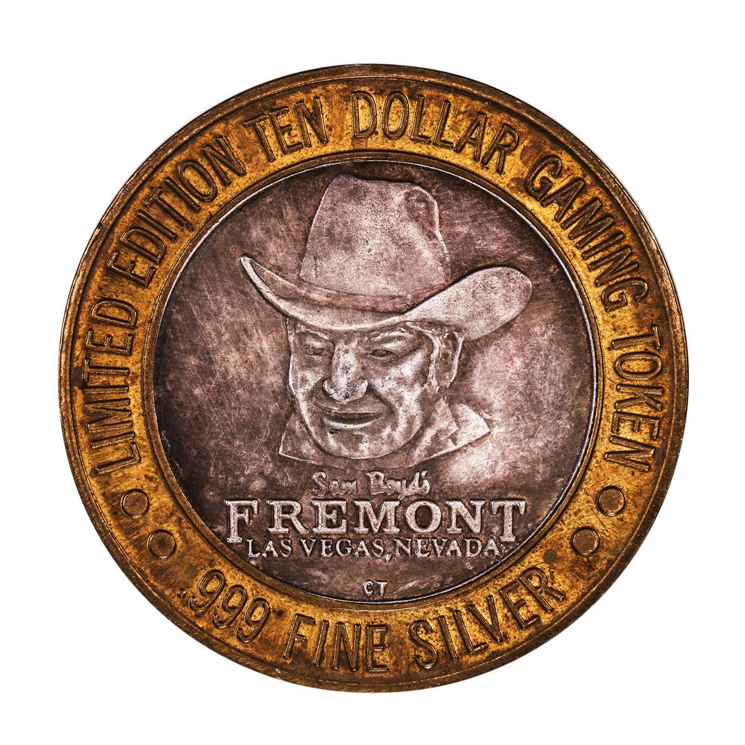 .999 Silver Sam Boyd's Fremont Las Vegas $10 Casino: One .999 Silver Sam Boyd's Fremont Las Vegas $10 Casino Limited Edition Gaming Token.