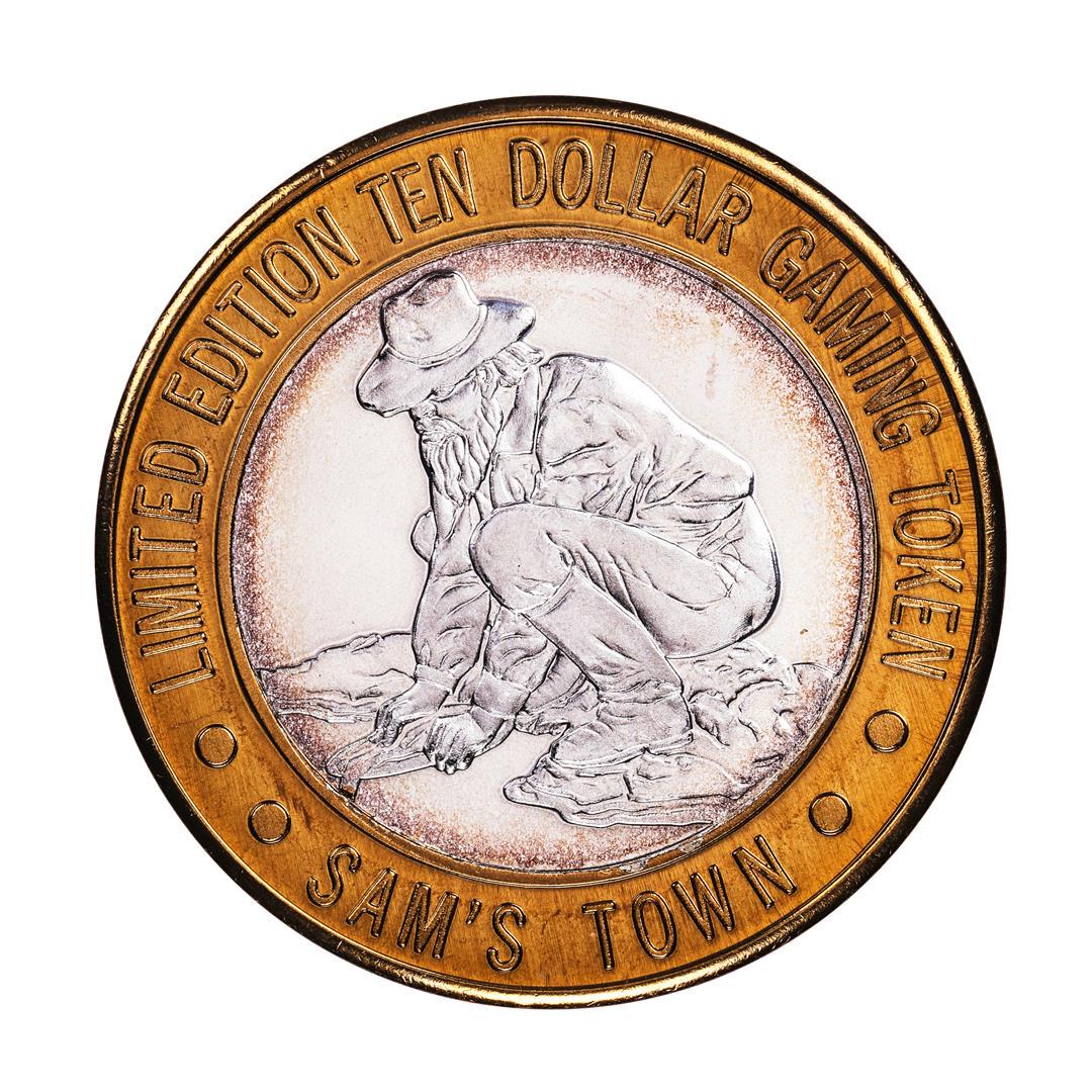 .999 Silver Sam's Town Las Vegas $10 Limited Edition: One .999 Silver Sam's Town Las Vegas $10 Limited Edition Casino Gaming Token.