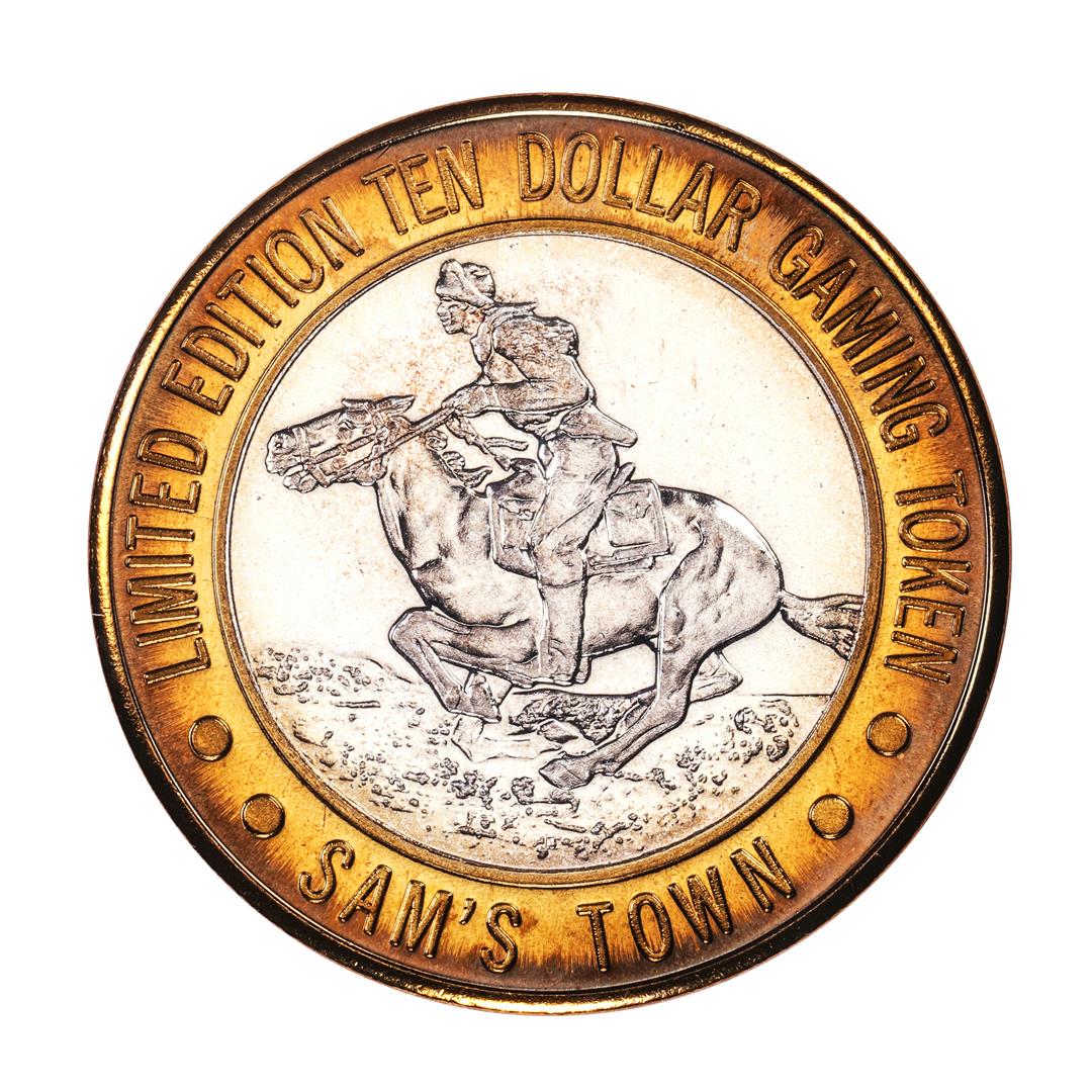 .999 Silver Sam's Town Las Vegas, NV $10 Casino Limited: One .999 Silver Sam's Town Las Vegas, NV $10 Casino Limited Edition Gaming Token.