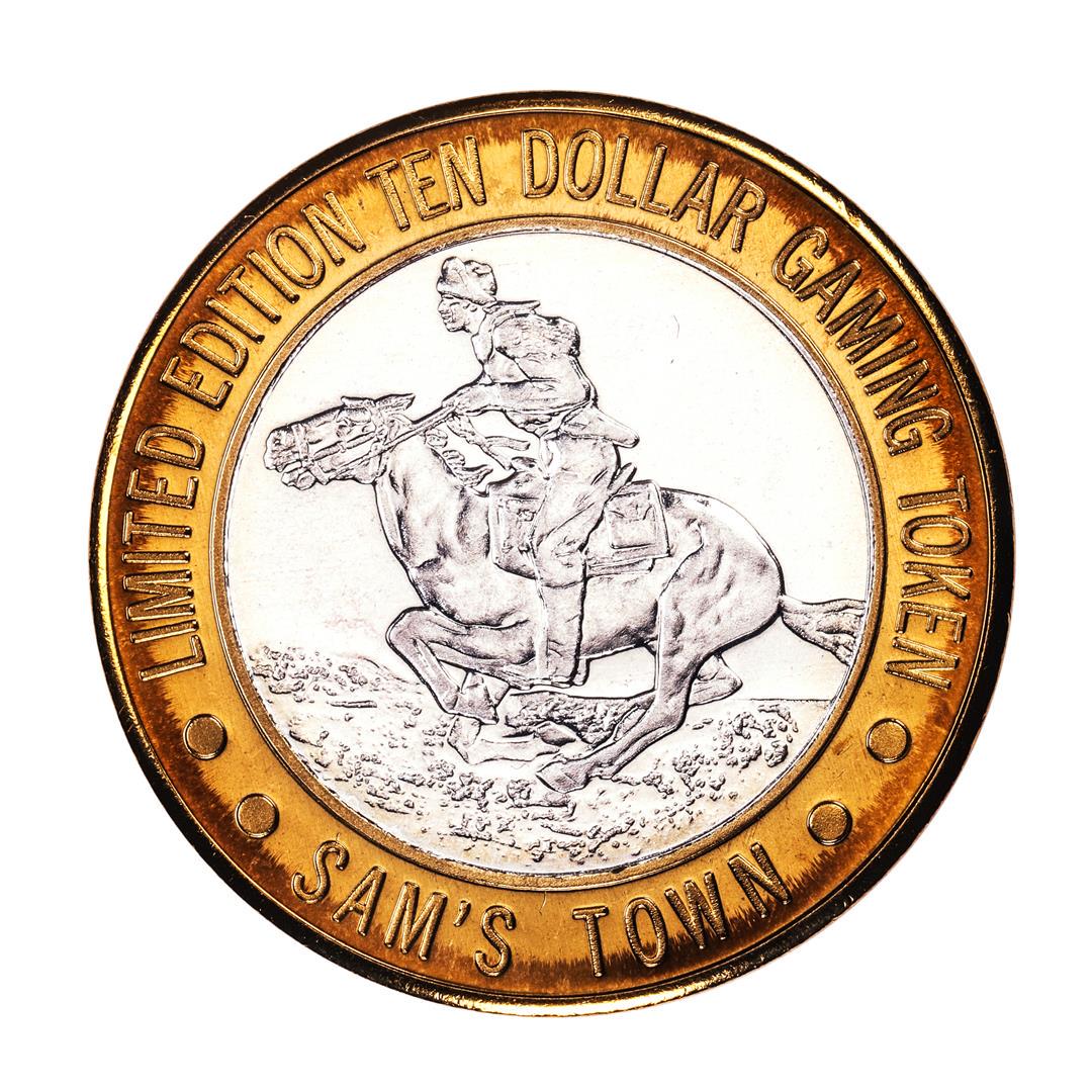 .999 Silver Sam's Town Las Vegas, NV $10 Casino Limited Edition Gaming Token: One .999 Silver Sam's Town Las Vegas, NV $10 Casino Limited Edition Gaming Token.