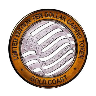 .999 Fine Silver Gold Coast Las Vegas, Nevada $10 Casino Limited Edition Gaming Token: One .999 Fine Silver Gold Coast Las Vegas, Nevada $10 Casino Limited Edition Gaming Token.