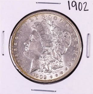 1902 $1 Morgan Silver Dollar Coin: One 1902 $1 Morgan Silver Dollar Coin.