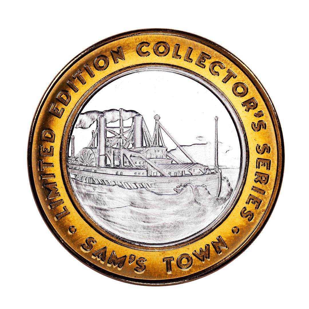 .999 Silver Sam's Town Robinsonville, MI $10 Casino Limited Edition Gaming Token: One .999 Silver Sam's Town Robinsonville, MI $10 Casino Limited Edition Gaming Token.
