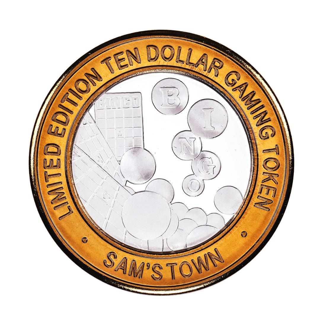 .999 Silver Sam's Town Las Vegas, Nevada $10 Limited Edition Casino Gaming Token: One .999 Silver Sam's Town Las Vegas, Nevada $10 Limited Edition Casino Gaming Token.