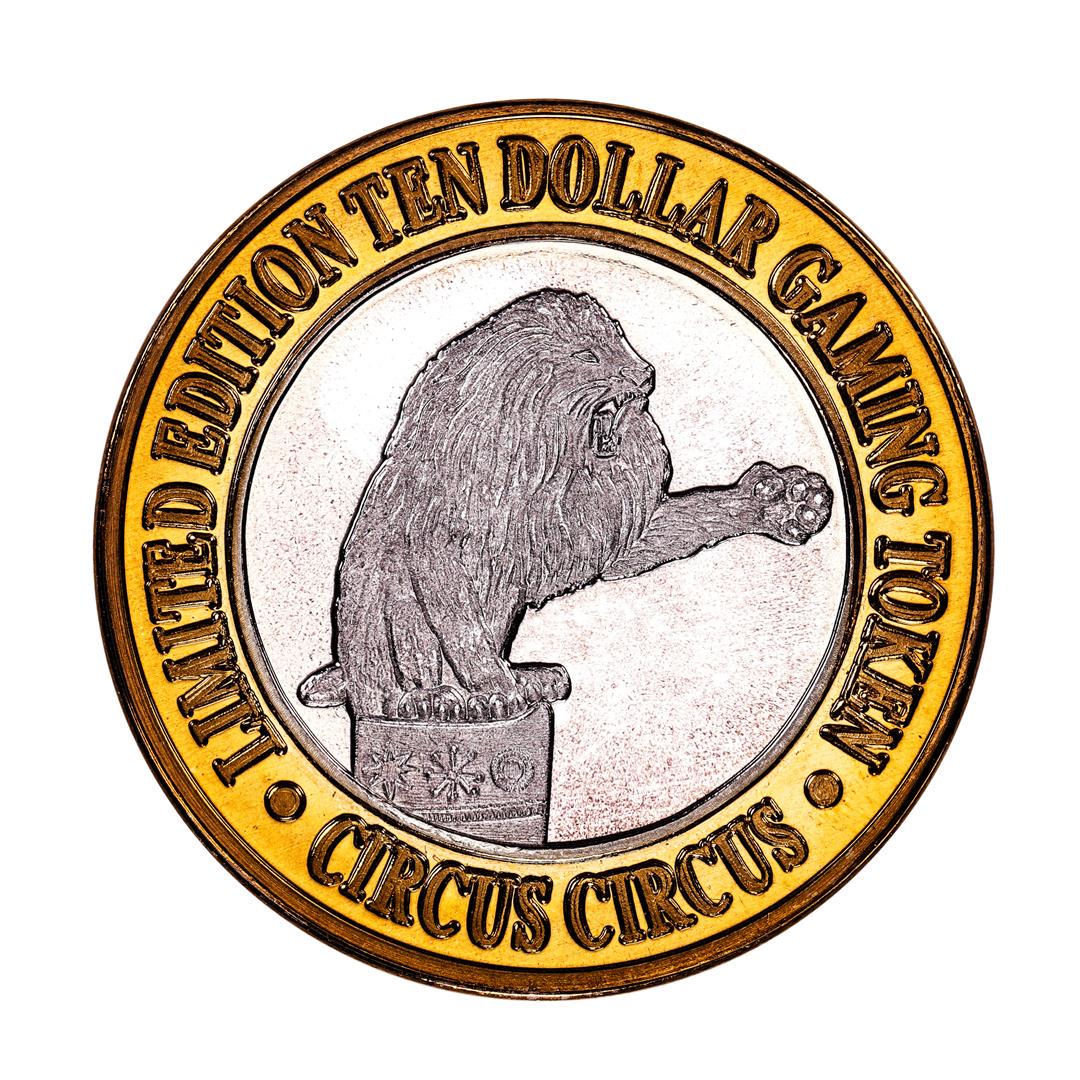.999 Silver Circus Circus Hotel & Casino Reno, NV $10 Limited Edition Gaming Token: One .999 Silver Circus Circus Hotel & Casino Reno, NV $10 Limited Edition Gaming Token.
