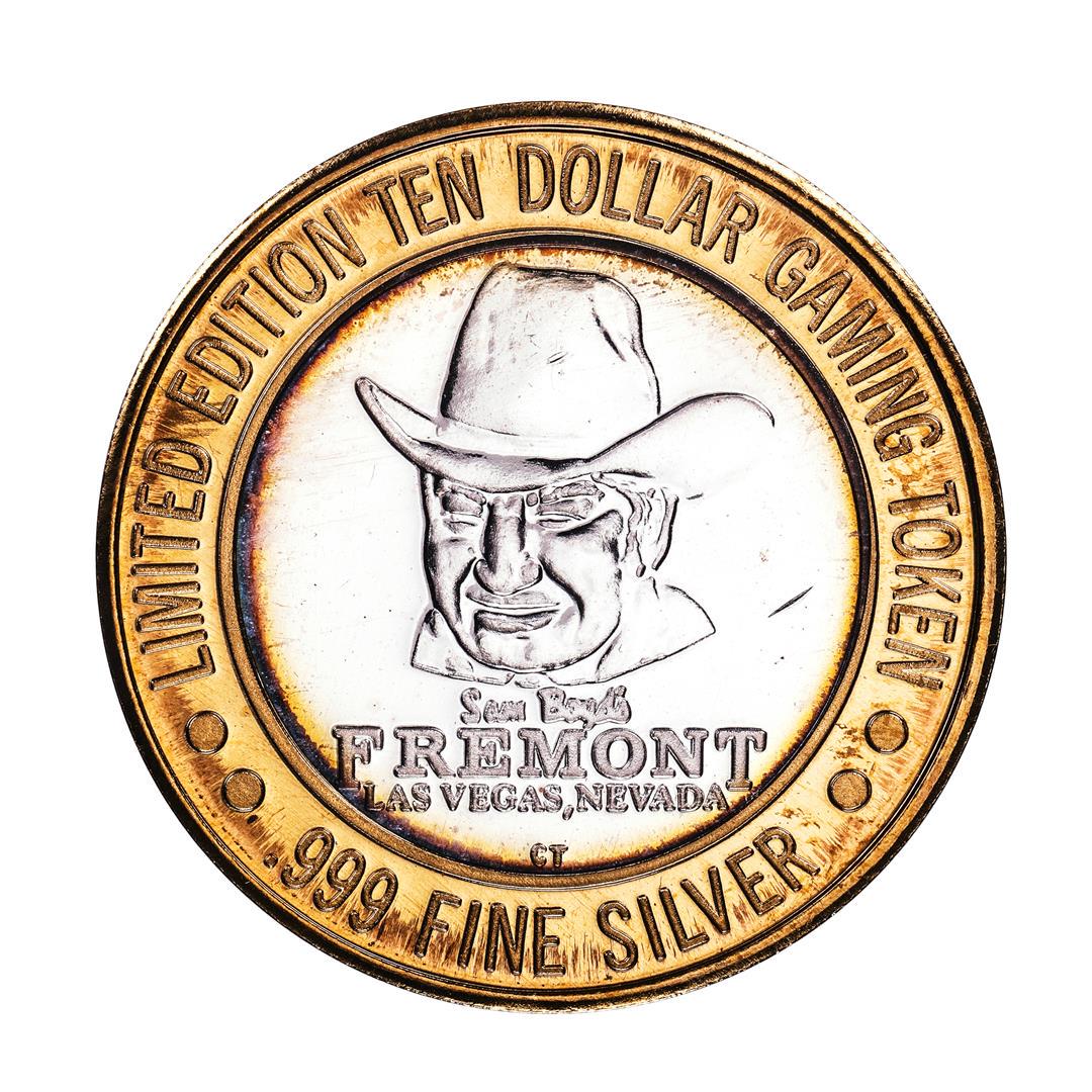 .999 Fine Silver Sam Boyd's Fremont $10 Casino Limited Edition Gaming Token: One .999 Fine Silver Sam Boyd's Fremont $10 Casino Limited Edition Gaming Token.