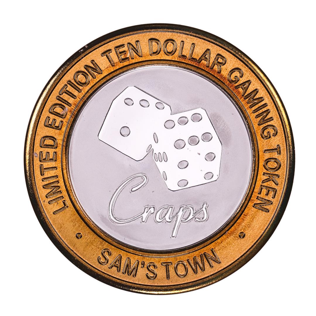 .999 Silver Sam's Town Las Vegas, NV $10 Casino Limited Edition Gaming Token: One .999 Silver Sam's Town Las Vegas, NV $10 Casino Limited Edition Gaming Token.