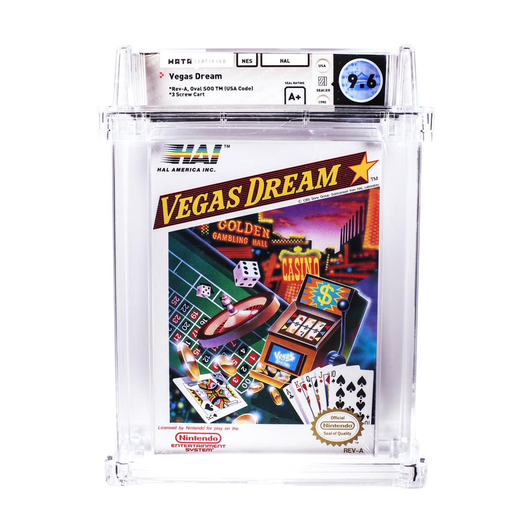 Vegas Dream NES Nintendo Sealed Video Game WATA 9.6/A+: One Vegas Dream NES Nintendo Sealed Video Game WATA 9.6/A+. WATA Graded.