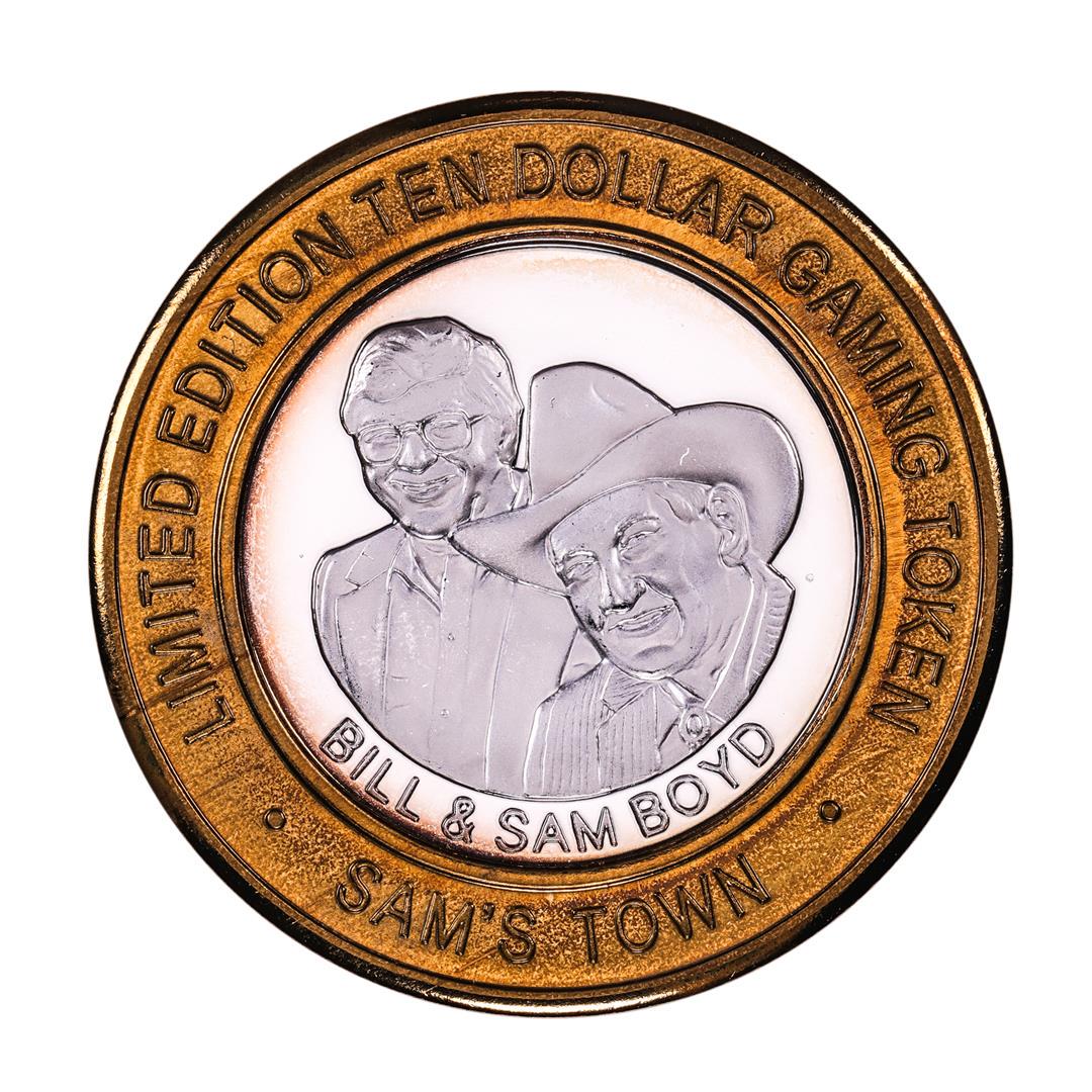 .999 Silver Sam's Town Las Vegas, NV $10 Casino Limited Edition Gaming Token: One .999 Silver Sam's Town Las Vegas, NV $10 Casino Limited Edition Gaming Token.
