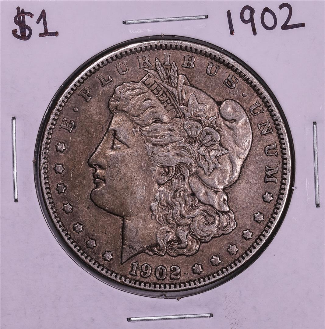 1902 $1 Morgan Silver Dollar Coin: One 1902 $1 Morgan Silver Dollar Coin.
