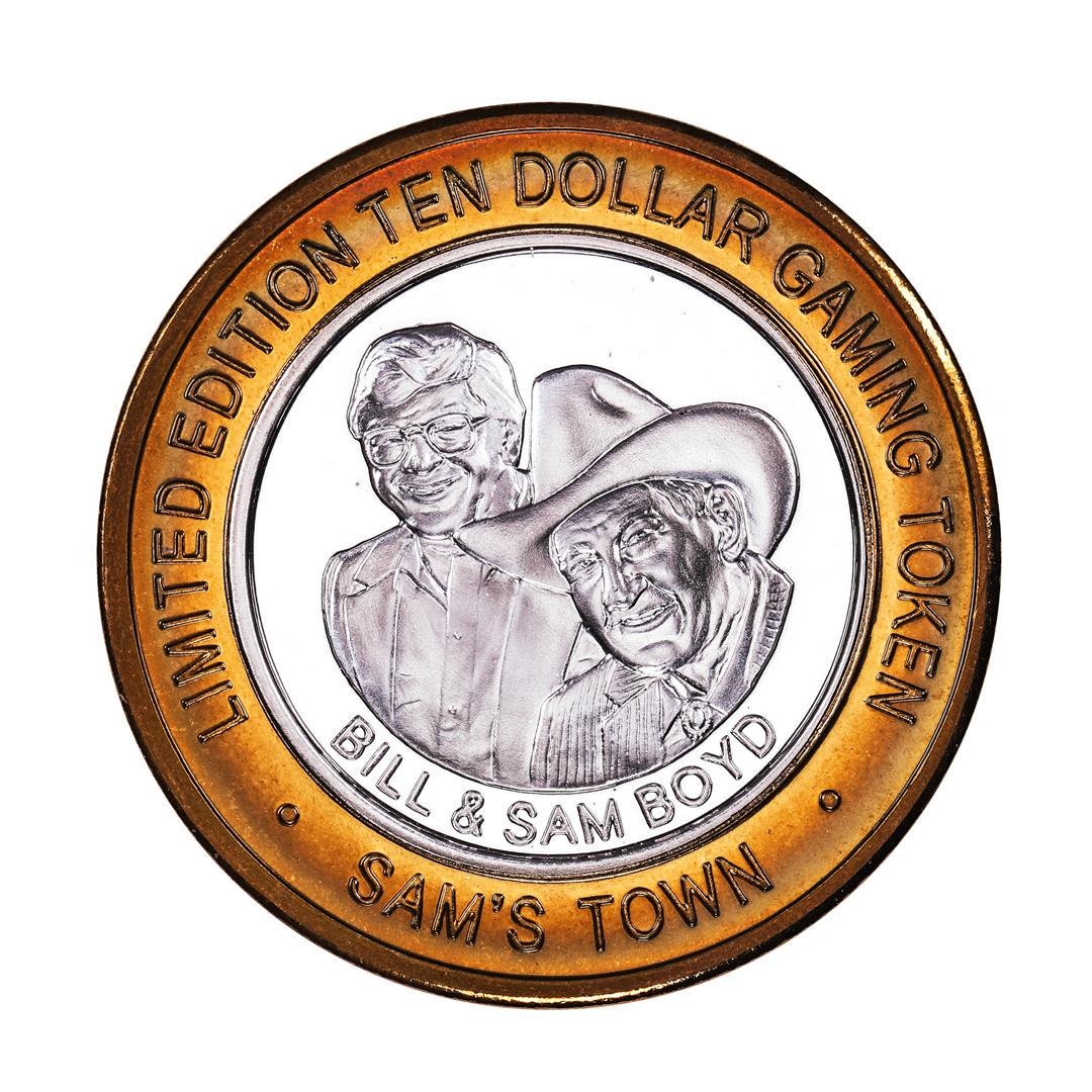 .999 Silver Sam's Town Las Vegas, NV $10 Casino Limited Edition Gaming Token: One .999 Silver Sam's Town Las Vegas, NV $10 Casino Limited Edition Gaming Token.
