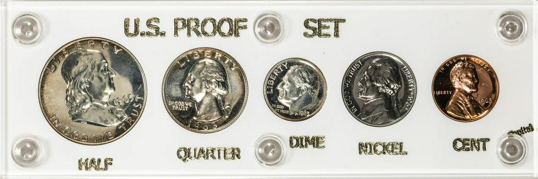 1963 (5) Coin Proof Set: One 1963 (5) Coin Proof Set.