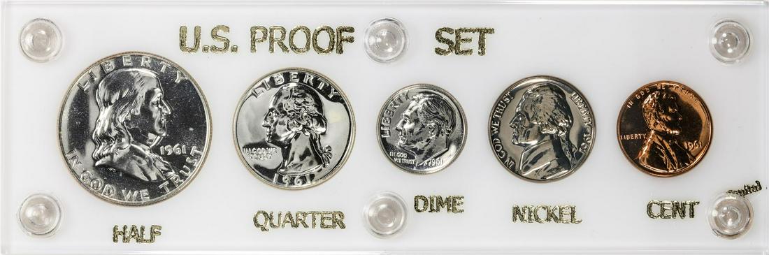 1961 (5) Coin Proof Set: One 1961 (5) Coin Proof Set.