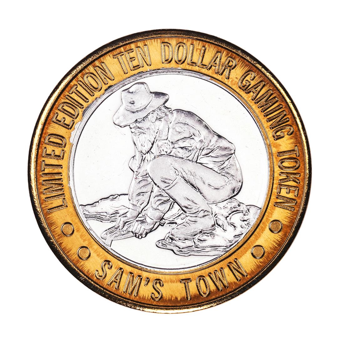.999 Silver Sam's Town Las Vegas, NV $10 Casino Limited Edition Gaming Token: One .999 Silver Sam's Town Las Vegas, NV $10 Casino Limited Edition Gaming Token.