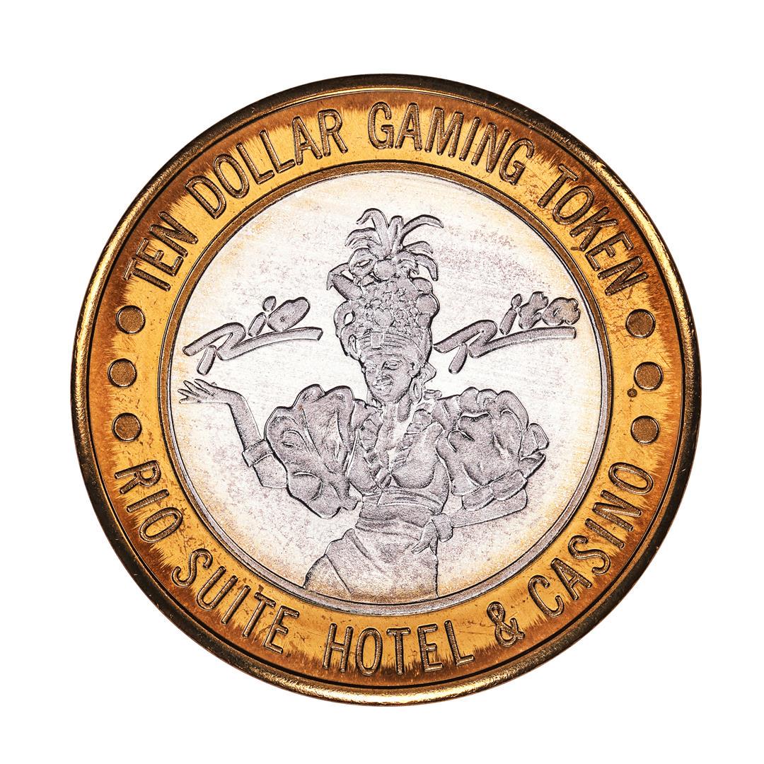 .999 Silver Rio Suite Hotel Las Vegas $10 Casino Limited Edition Gaming Token: One .999 Silver Rio Suite Hotel Las Vegas $10 Casino Limited Edition Gaming Token.