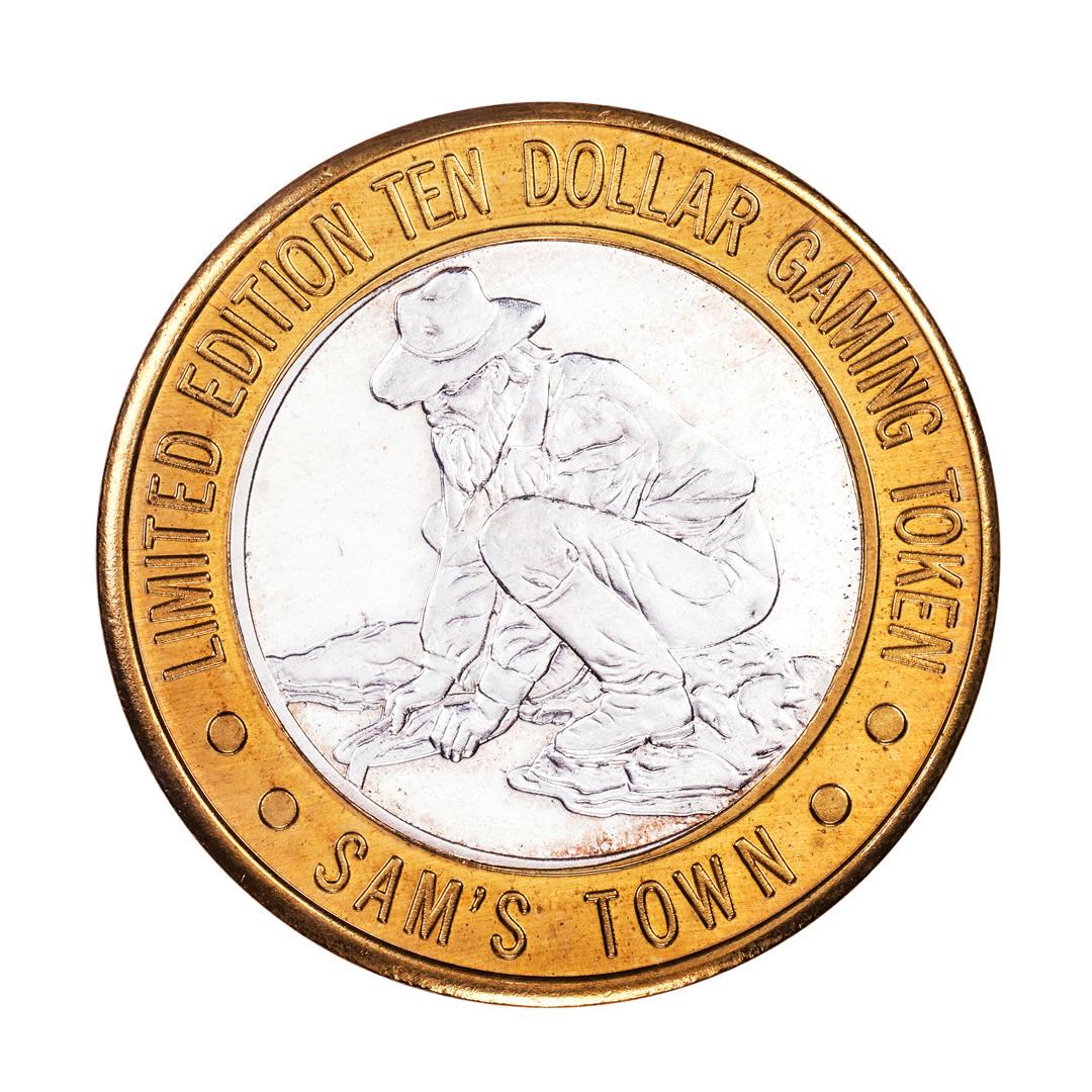 .999 Silver Sam's Town Las Vegas, Nevada $10 Limited Edition Casino Gaming Token: One .999 Silver Sam's Town Las Vegas, Nevada $10 Limited Edition Casino Gaming Token.