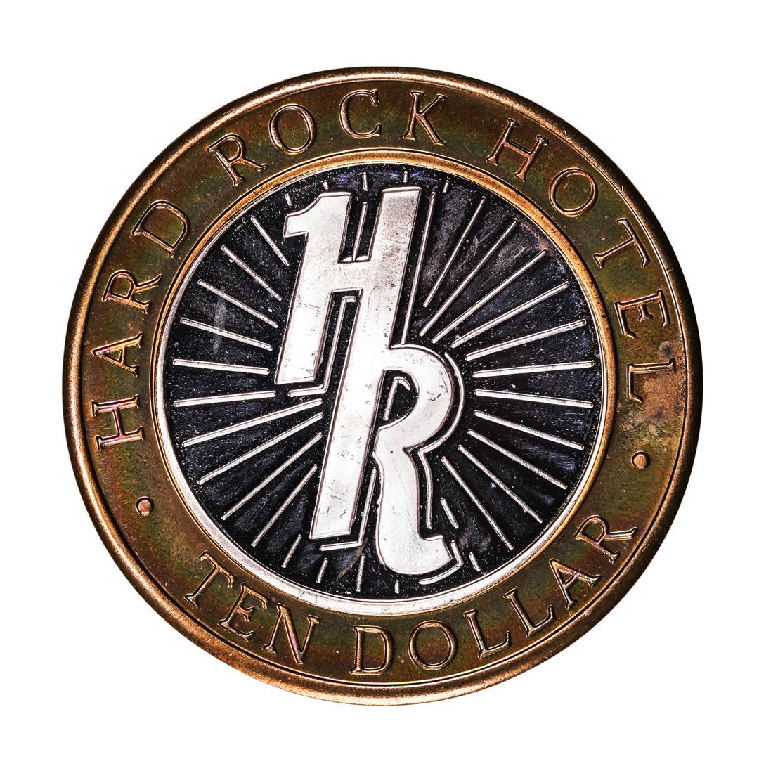 .999 Fine Silver Hard Rock Hotel & Casino Las Vegas $10 Limited Edition Gaming Token: One .999 Fine Silver Hard Rock Hotel & Casino Las Vegas $10 Limited Edition Gaming Token.