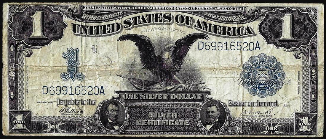 1899 $1 Black Eagle Silver Certificate Note: One 1899 $1 Black Eagle Silver Certificate Note.