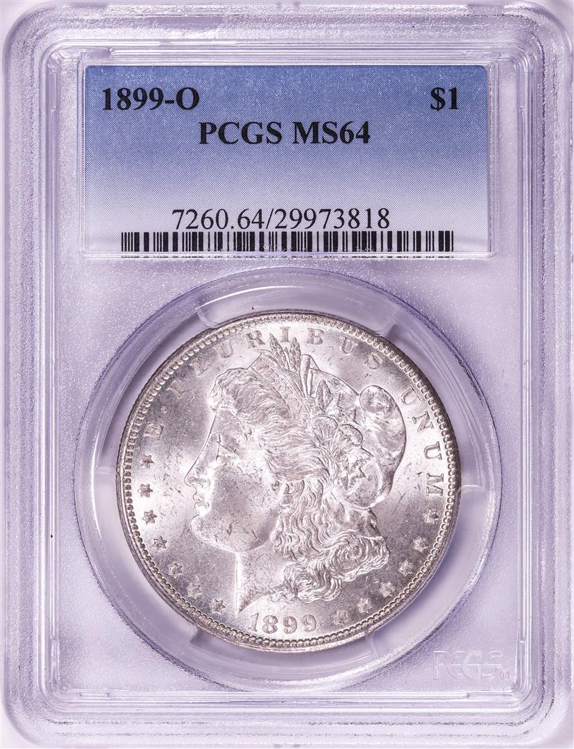 1899-O $1 Morgan Silver Dollar Coin PCGS MS64: One 1899-O $1 Morgan Silver Dollar Coin PCGS MS64. PCGS Graded.
