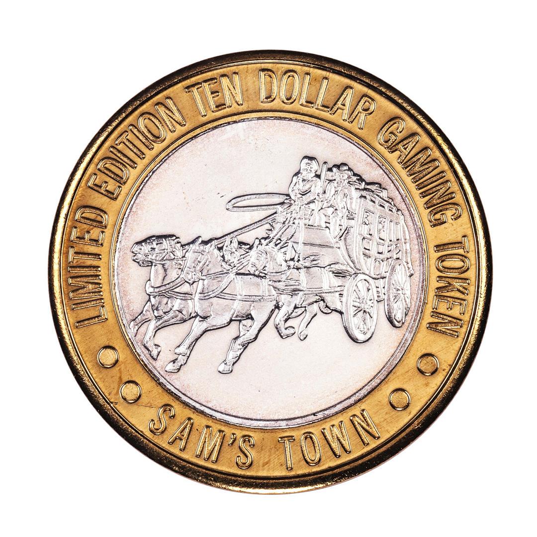 .999 Silver Sam's Town Las Vegas, NV $10 Casino Limited Edition Gaming Token: One .999 Silver Sam's Town Las Vegas, NV $10 Casino Limited Edition Gaming Token.