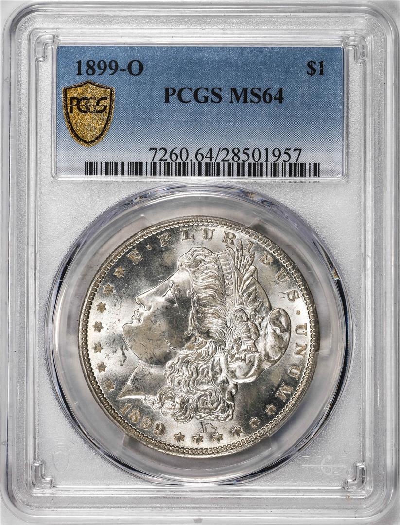 1899-O $1 Morgan Silver Dollar Coin PCGS MS64: One 1899-O $1 Morgan Silver Dollar Coin PCGS MS64. PCGS Graded.