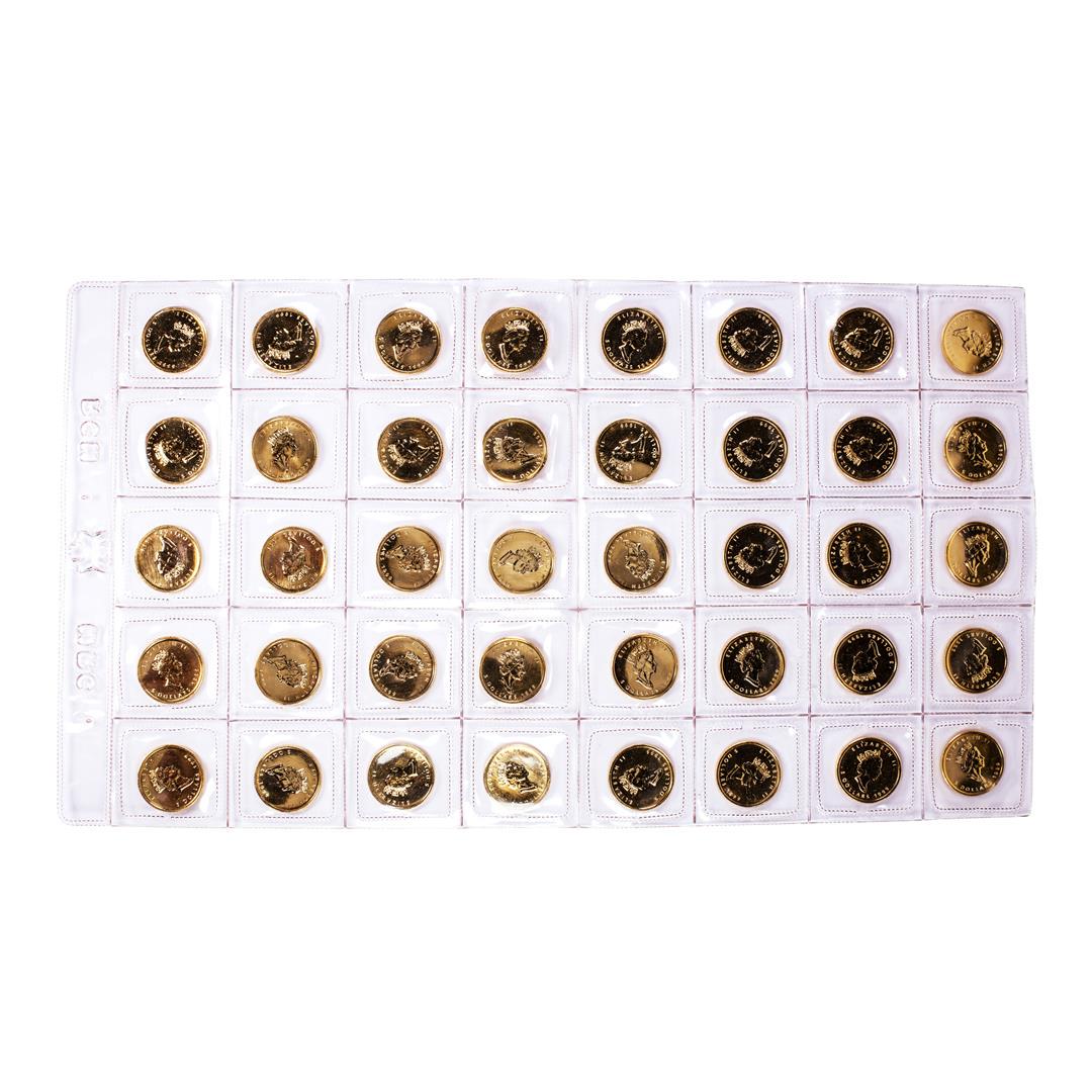 Lot of (40) Sealed 1999 Canadian $5 Maple Leaf Gold Coins: One Lot of (40) Sealed 1999 Canadian $5 Maple Leaf Gold Coins.