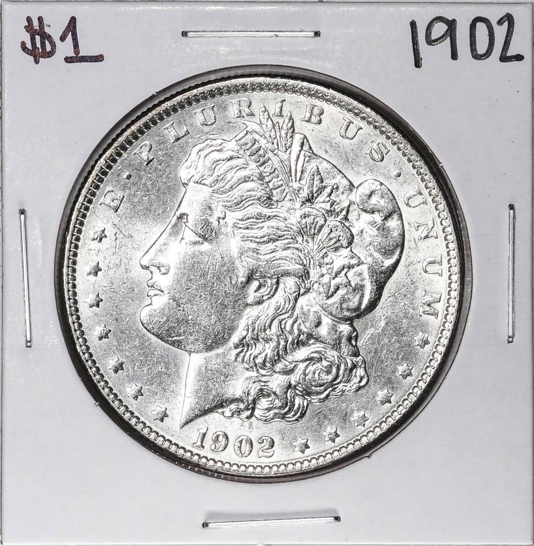 1902 $1 Morgan Silver Dollar Coin: One 1902 $1 Morgan Silver Dollar Coin.