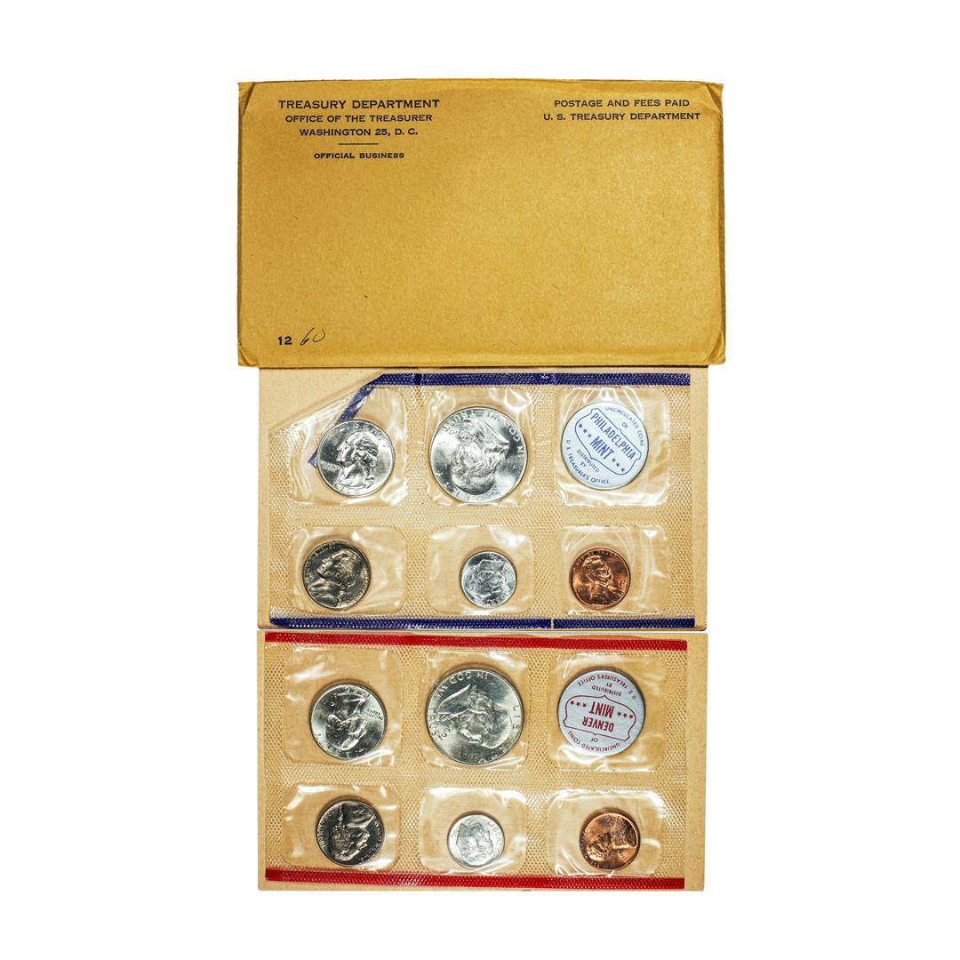 1960 P & D United States Uncirculated Mint Set: One 1960 P & D United States Uncirculated Mint Set.