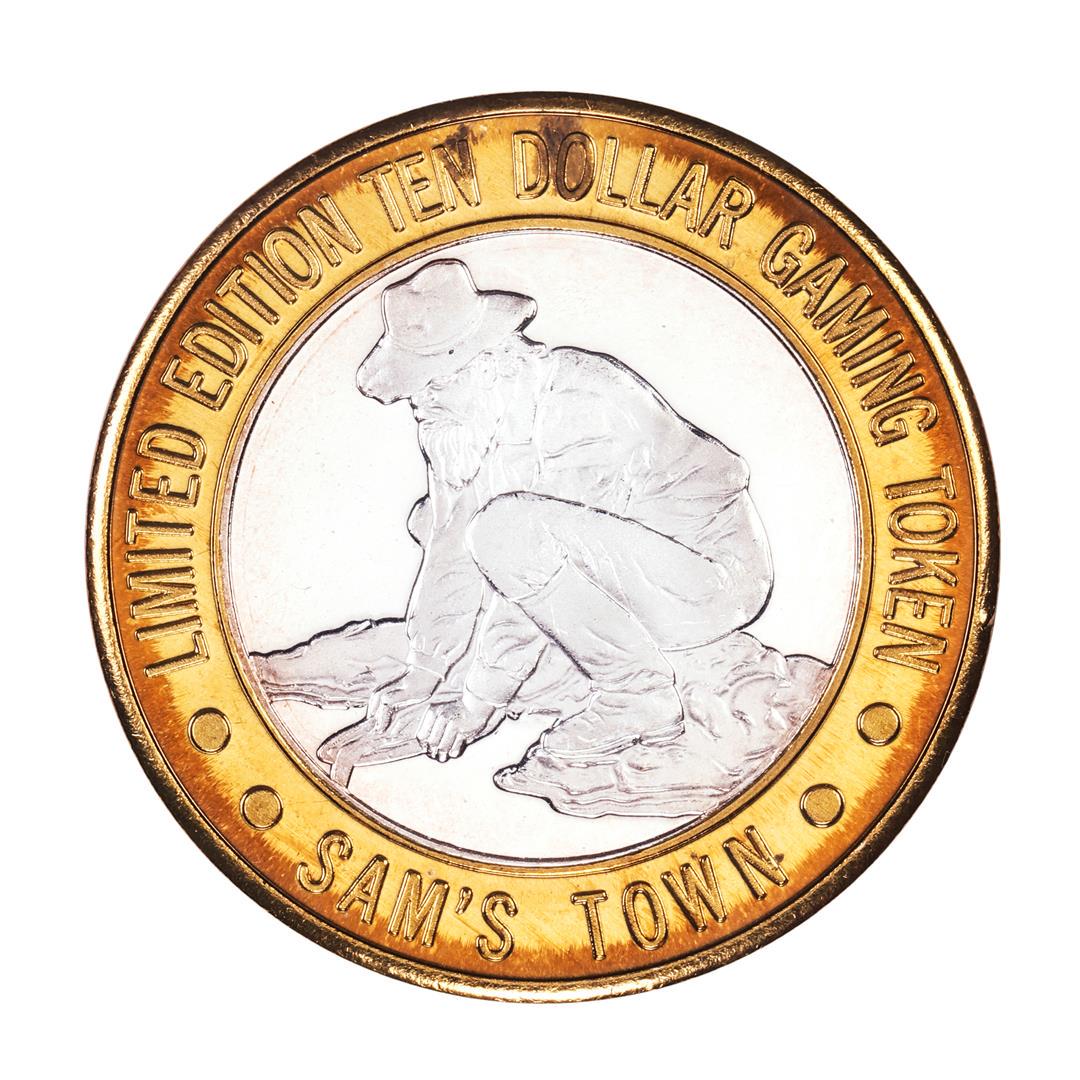 .999 Silver Sam's Town Las Vegas, NV $10 Casino Limited Edition Gaming Token: One .999 Silver Sam's Town Las Vegas, NV $10 Casino Limited Edition Gaming Token.