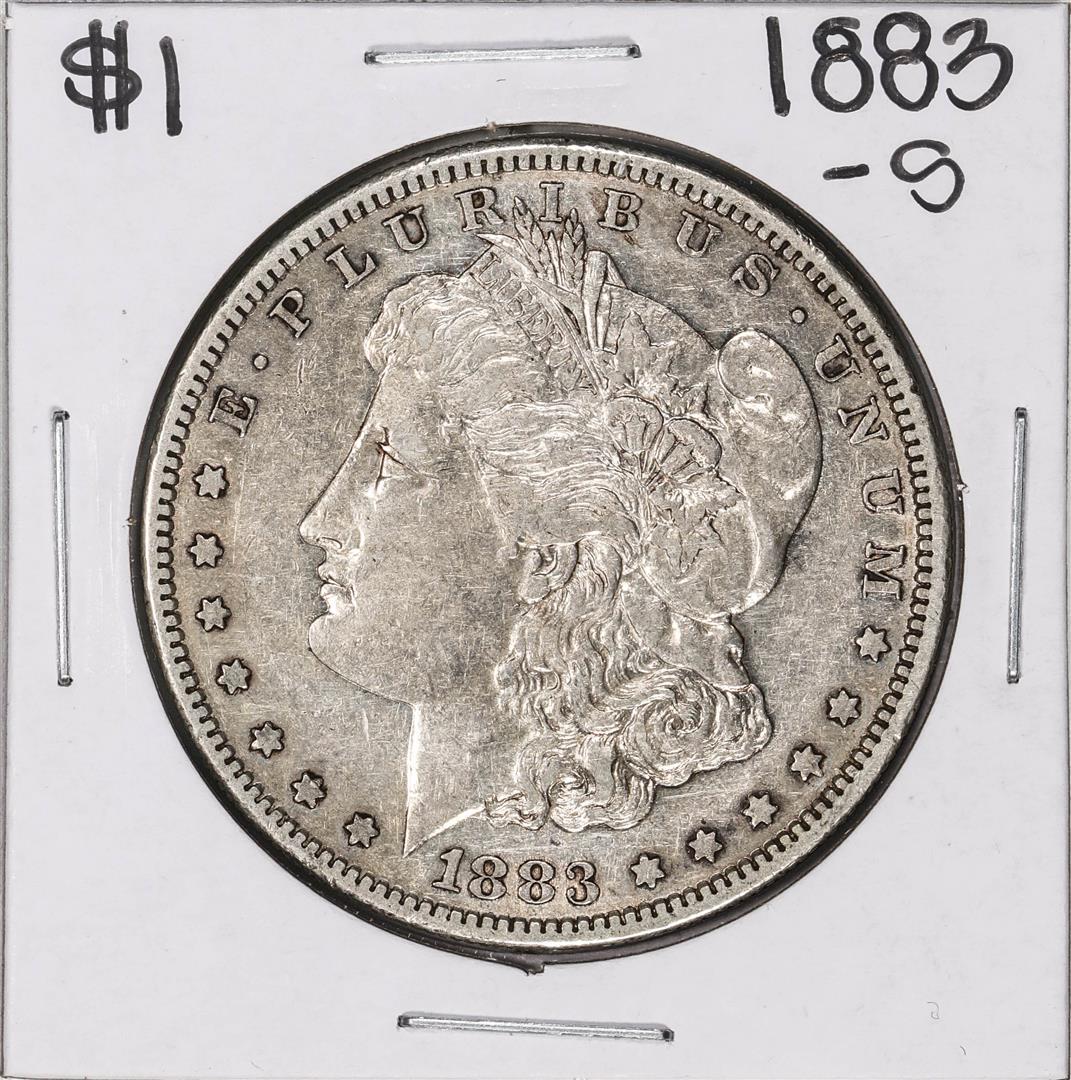 1883-S $1 Morgan Silver Dollar Coin: One 1883-S $1 Morgan Silver Dollar Coin.