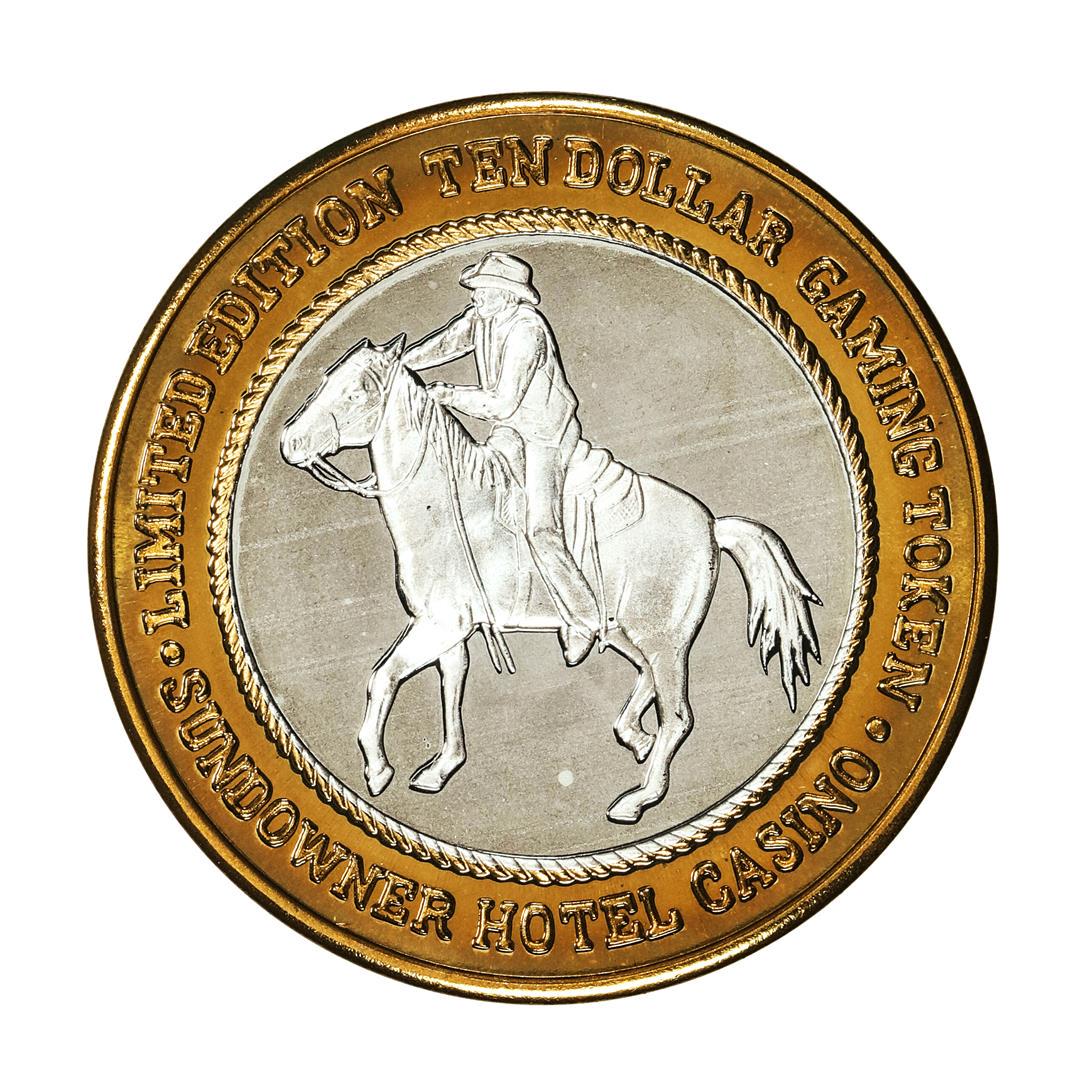 .999 Silver Sundowner Hotel Casino Reno, NV $10 Casino Limited Edition Gaming Token: One .999 Silver Sundowner Hotel Casino Reno, NV $10 Casino Limited Edition Gaming Token.