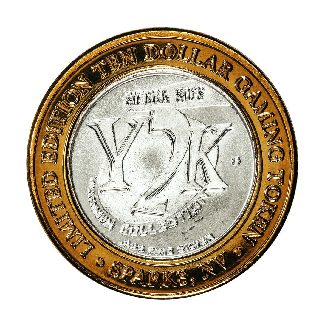 .999 Silver Sierra Sid's Sparks, NV $10 Limited Edition Casino Gaming Token: One .999 Silver Sierra Sid's Sparks, NV $10 Limited Edition Casino Gaming Token.