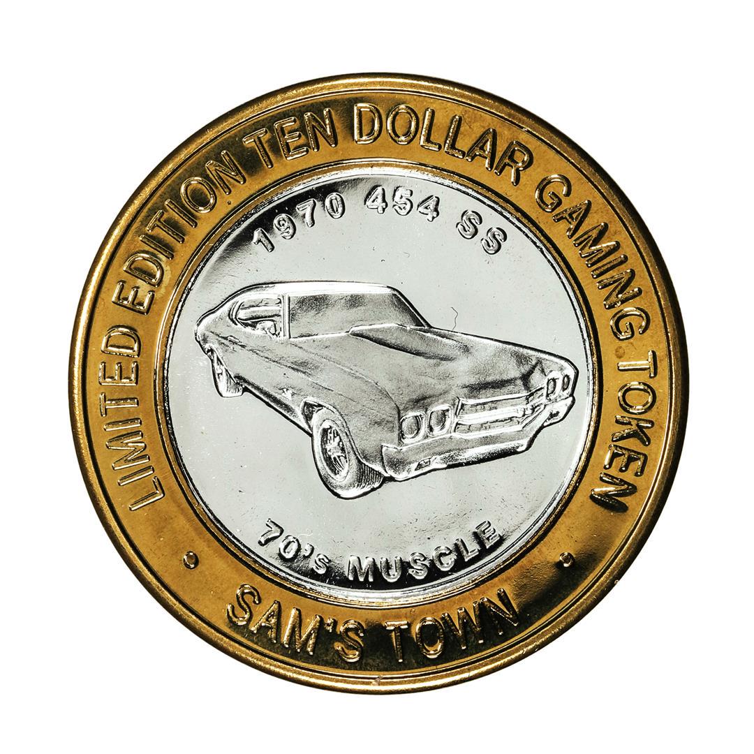 .999 Silver Sam's Town Las Vegas $10 Limited Edition Casino Gaming Token: One .999 Silver Sam's Town Las Vegas $10 Limited Edition Casino Gaming Token.