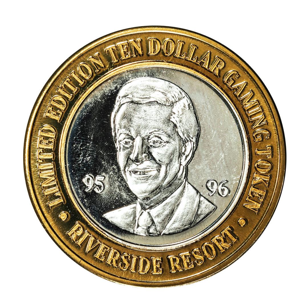 .999 Silver Riverside Resort Hotel & Casino $10 Casino Limited Edition Gaming Token: One .999 Silver Riverside Resort Hotel & Casino $10 Casino Limited Edition Gaming Token.